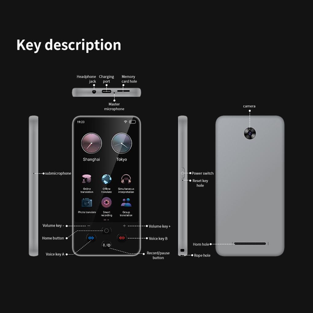 Черный переводчик Время перевода для черного переводчика для учебы и путешествий S85 Pro Translation Язык переводчика