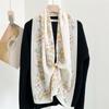 Silk Mulberry Silk Silk Scarf Plain And Elegant Water Ink Bamboo Silk Scarf Women'S Double Crepe Scarf Shawl