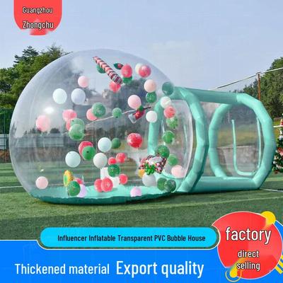 Полупрозрачная надувная палатка-пузырь конфетного цвета для кемпинга на открытом воздухе, сферическая палатка «Звездное небо», популярная палатка для дома