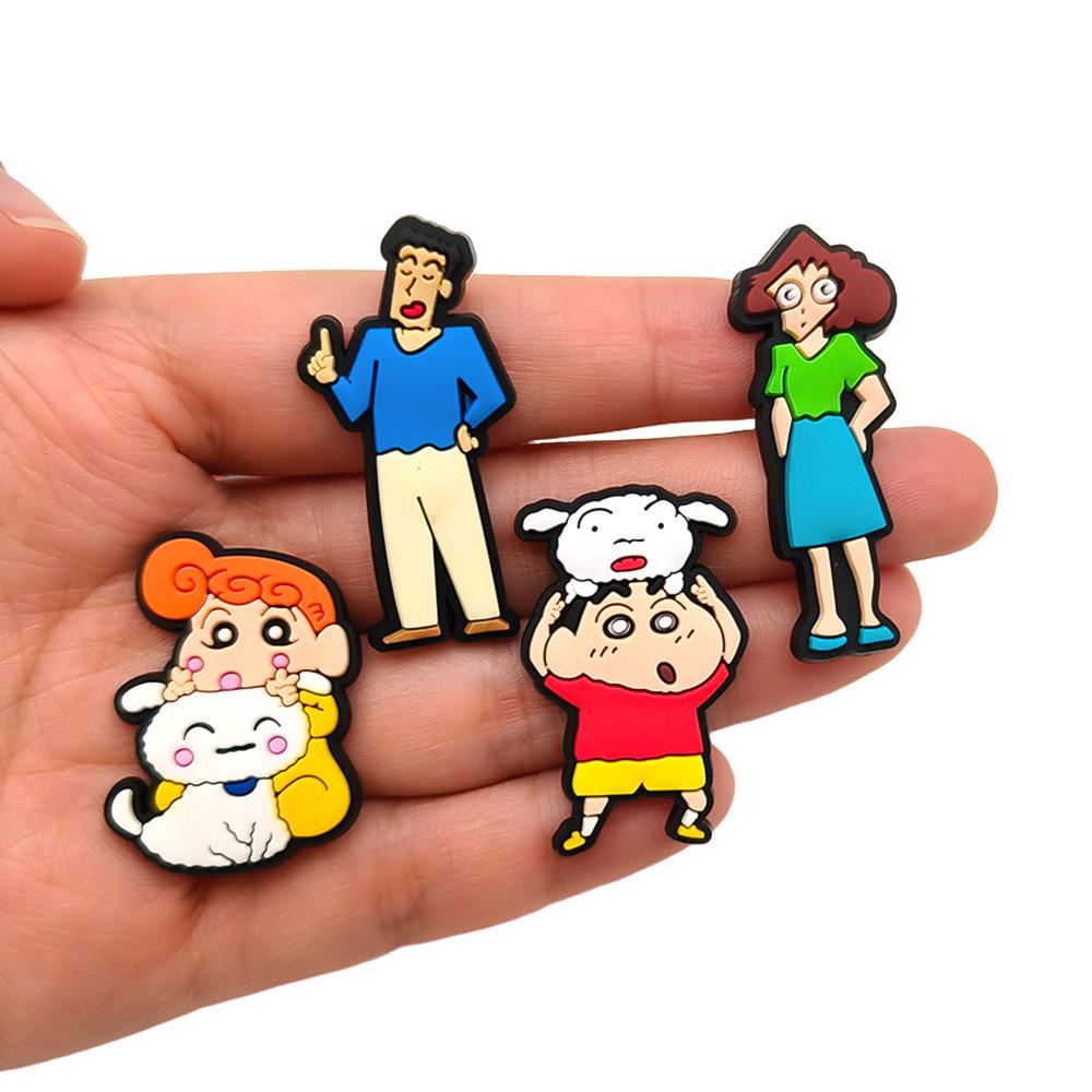 Crayon Shin-chan PVC Shoe Charms: Soft Rubber Croc Decorations
