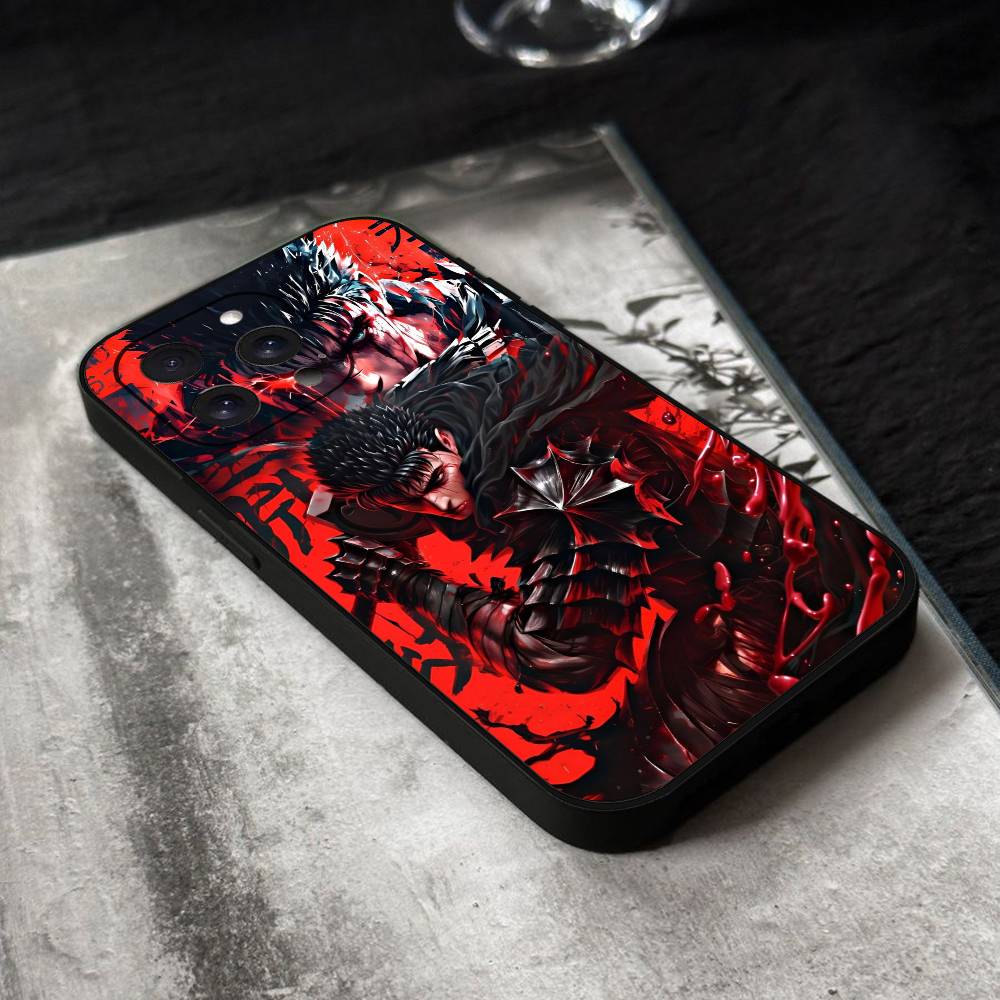Чехол для телефона с аниме B-Berserk G-Guts, черный силикон, мягкий корпус для IPhone 17 16 15 14 13 12 11 Air Pro Max Plus, горячая распродажа