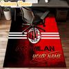 Custom Name Ac Milan Crest Celebration Rug Office Rug Chair Mat Non Slip Carpet Rugs for Bedrooms Dining Room Living Room Home Decor gifts