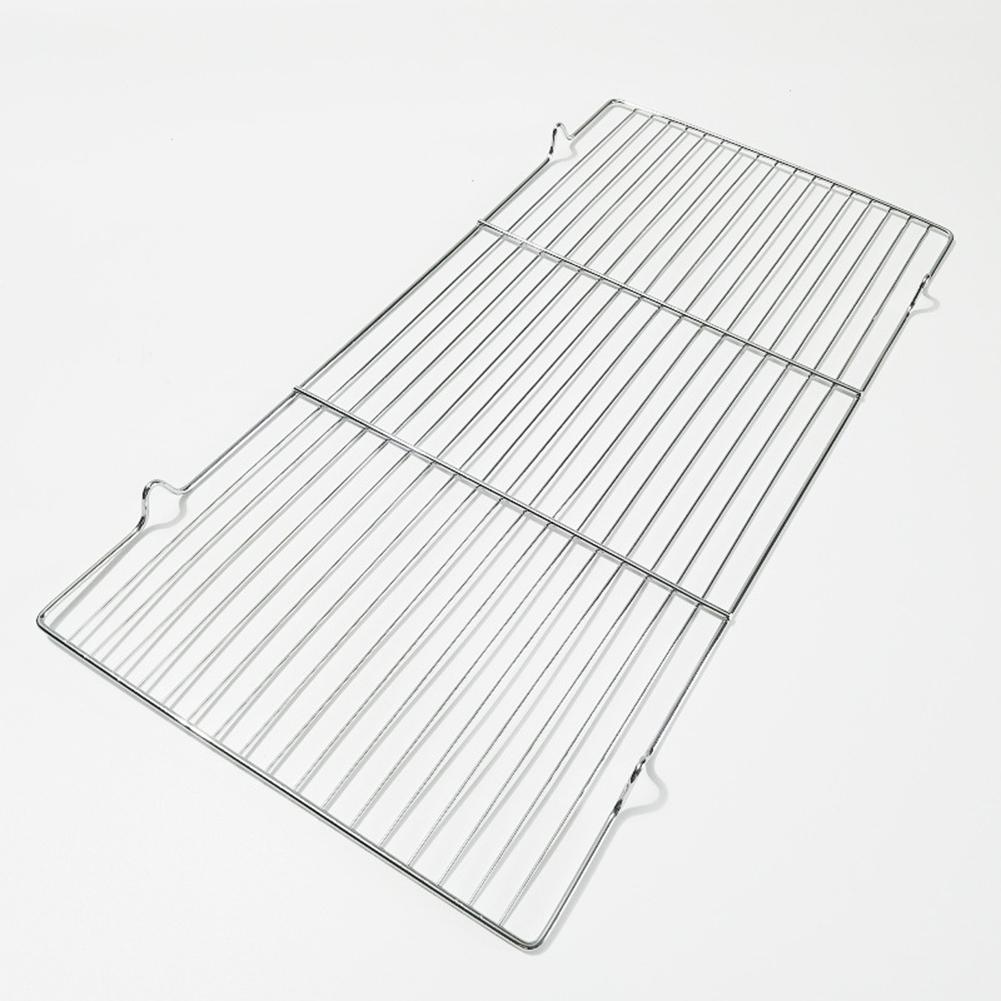 Stainless Steel Mat Net Grid Shape Rectangle Grill Grilling Mesh Net BBQ Tools Grill Mesh Net 30*20.5*1.5cm/41*20.5*1.5cm Parts