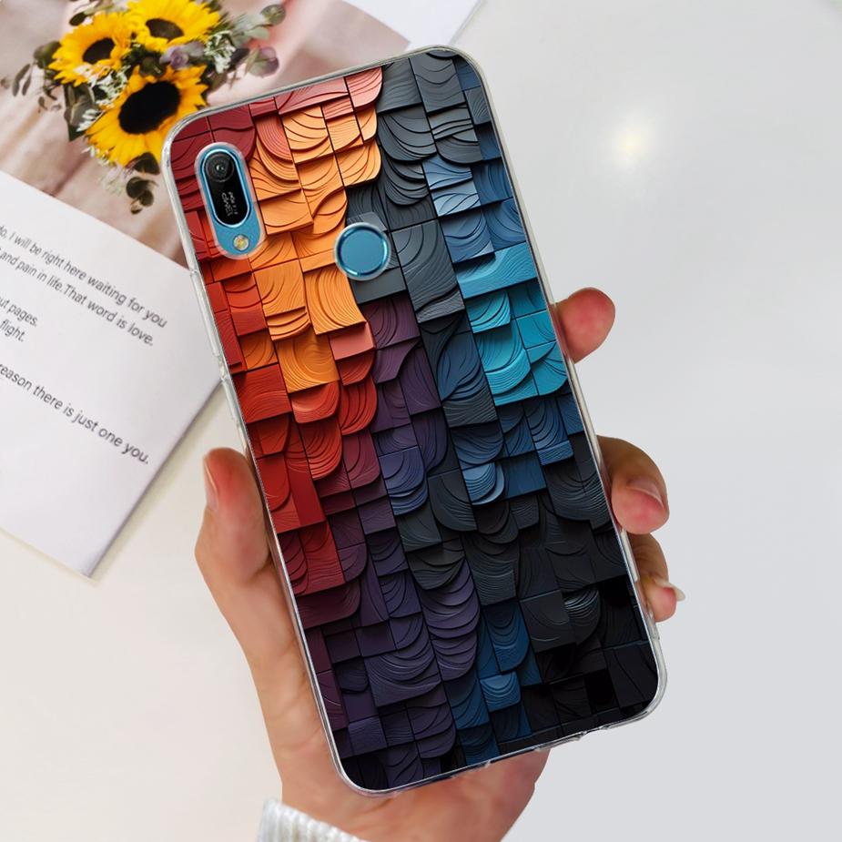 Чехол для Huawei Y6 2019 Y6 Prime 2019 Модный расписной чехол Прозрачный силиконовый чехол для телефона Для Huawei Y6s 2019 Y6 Pro 2019 Мягкий чехол