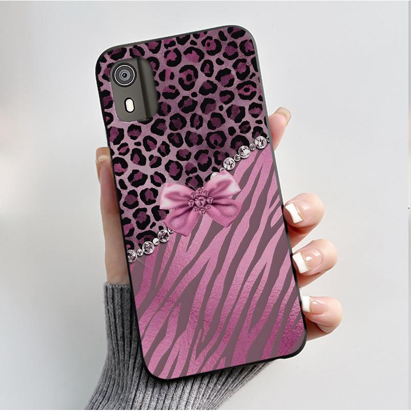 For Nokia C02 C12 C12+ Plus Case Luxury Butterfly Flower Black Soft Silicone TPU Phone Case For NOKIA C12 Pro Back Cover Casing