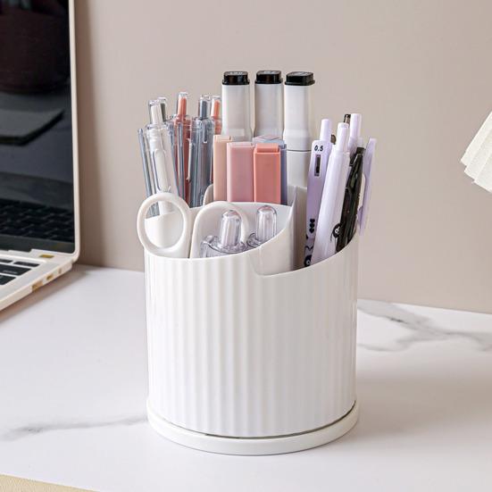 Вращающийся на 360 градусов держатель для кистей для макияжа, 5 отделений, органайзер для косметики, дизайн в виде цветка, вращающаяся подставка для кистей для макияжа