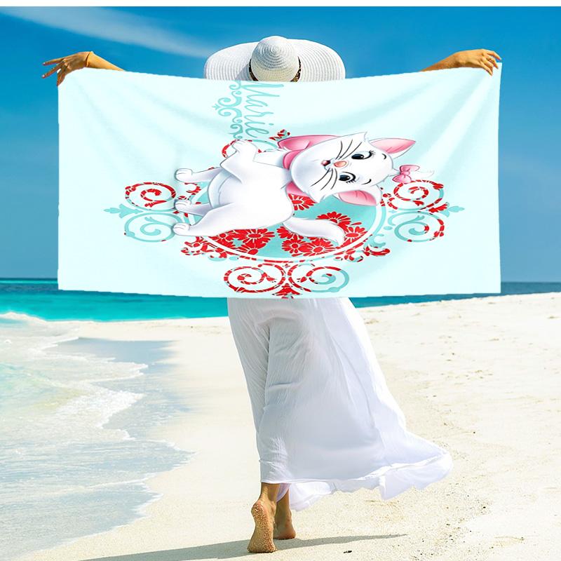 1pc Rainy Day Kitten beach towel,quick drying absorbent beach towel,outdoor sports swimming beach towel,Soft and comfortable Y72854