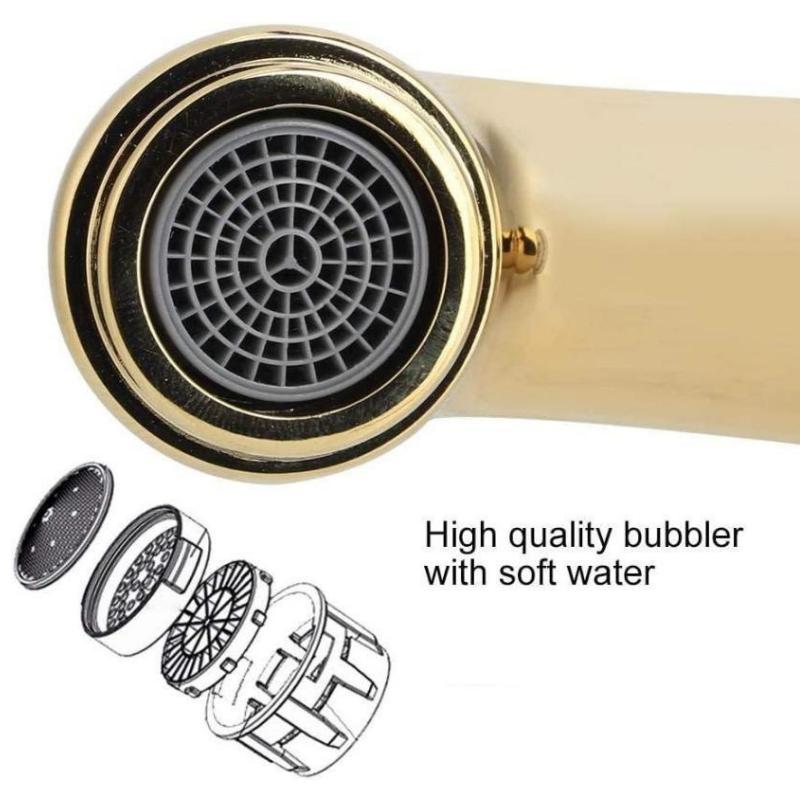 Винтажный старинный латунный смеситель с синим и белым фарфором, смеситель с длинным горлышком для ванной комнаты/кухни, раковина для холодной и горячей воды (Античная отделка)