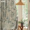 1PC LOZUJOJU 70-80% Blackout, Hand Painted Green Plant Printed Curtains, American Pastoral Style Curtains for Bedroom Living Room Home Decor