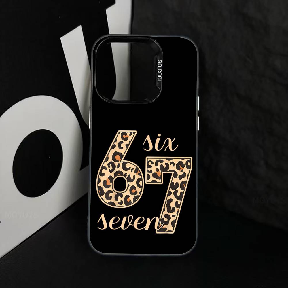 S-Six S-Seven 67 SS Чехол для телефона для iPhone 17,16,15,14,13,12,11 Plus,Pro Max,XS,Цветной Серебристый Чехол для телефона Funda Cover