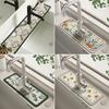 Drain Mat Easy To Clean Super Absorbent Kitchen Sink Faucet Mats Non-slip Kitchen Drain Pad for Home