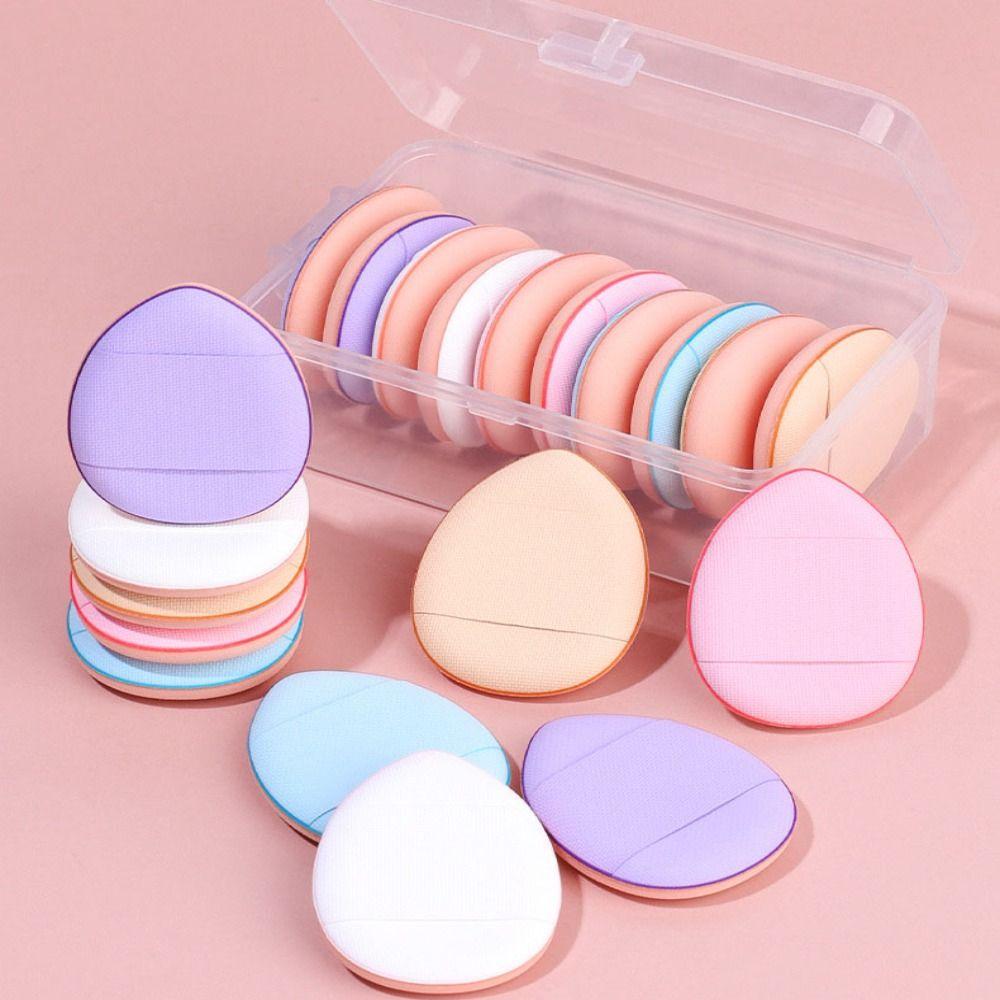 6/10pcs Mini Air Cushion Powder Puff Dual-Use Mixed Sponge Cosmetic Puff New Finger Cushions