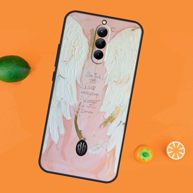 Чехол-книжка с рисунком «Ангельские крылья» для ZTE Nubia Red Magic 11 10S 9S 8S 8 9 10 Pro Plus 6 7 6S 7S Pro RedMagic 10 Air