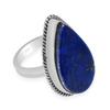 Натуральный лазурит, драгоценный камень, стерлинговое серебро 925 пробы, кольца ручной работы в форме груши для женщин и девочек