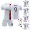 23-24A.C. Milan Away Jerseys Sports Team Uniform Set Football Training Suit Set