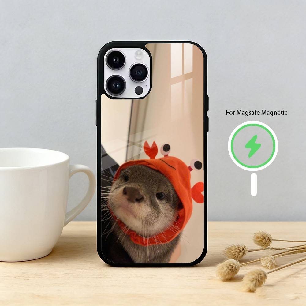 cute baby sea otter Phone Case For iPhone 17,16,15,14,13,12,Plus,Pro,Max For Magnetic Wireless Charge