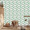 Peacock White and Green Wallpaper for Living Room and Bedroom 50x1000