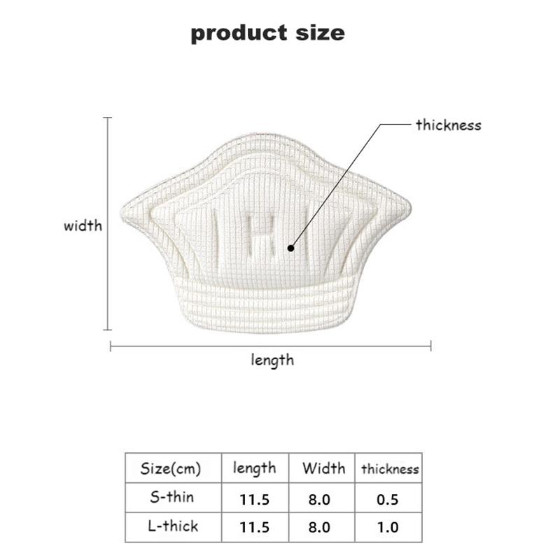 NO.8 2Pcs Unisex Insoles for Shoes Sport Running Shoe Pads Adjust Size Heel Protector Sticker Pain Relief Patch Foot Care Inserts