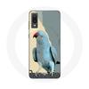 Чехол - Samsung - Galaxy A02 - Мягкий - Попугаи - Синий