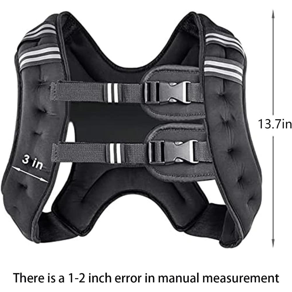 Adjustable Weighted Vest for Women Men 8 12 16 20 25 30 Lbs with Reflective Stripe for Strength Training Running Cardio Workout Fitness
