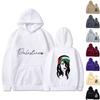 Fashion Casual Long Sleeved Letter Printing Loose Plush Pullover With Rope Hoodie