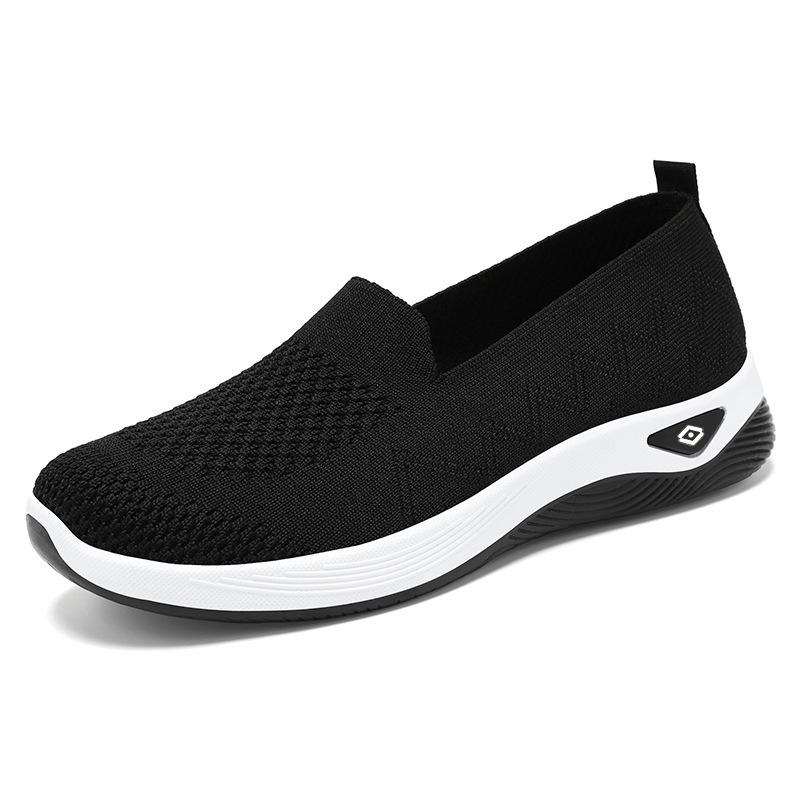 Женские дышащие сетчатые кроссовки Slip-On, легкая и удобная обувь для ходьбы