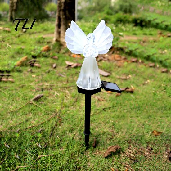 Garden Ornaments for Patio Solar Angel Light, LED Yard Stake Waterproof Lights Graveside Memorial Decorative Lamp Cemetery Graveyard Lawn Pathway