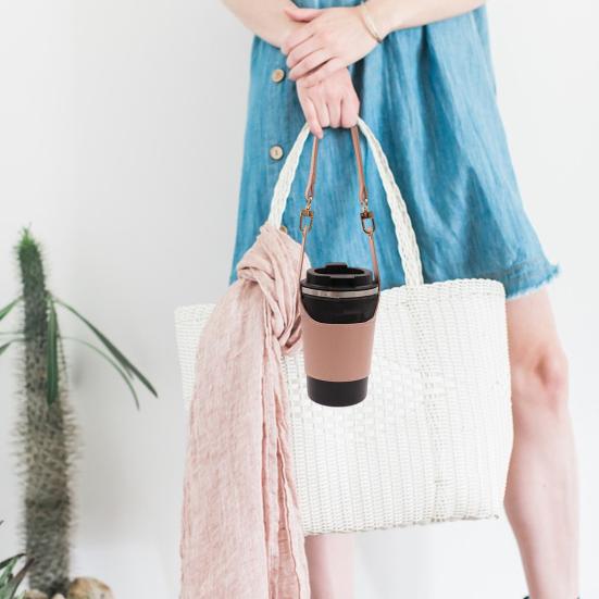 Чехол для чашки из искусственной кожи, переносной держатель для напитков, изоляционный стакан для горячей и холодной воды