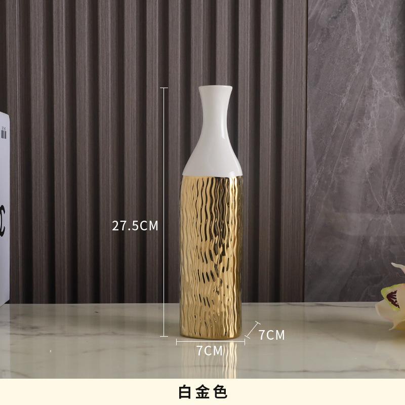 Nordic Light роскошные золотые керамические вазы высокого класса, индивидуальное украшение для гостиной, тумба под телевизор, креативное украшение для дома