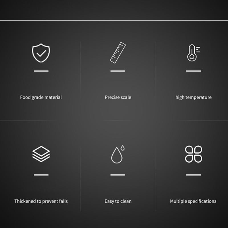 1PC 1000ML Non-stick Silicone Measuring Cup Food Grade Household Graduated Cups Kitchen Baking Measuring Tools High Volume