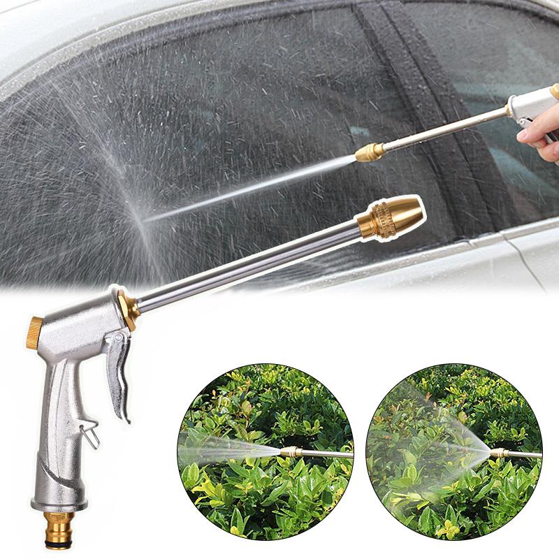 Садовый водяной пистолет, металлический распылитель высокого давления, шланговая насадка, пенный распылитель для мойки автомобилей, полив растений, инструменты для орошения