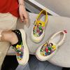 Mary Jane Loafers Women's New Spring Platform Lazy One-pedal Canvas Single Shoes Casual Sports Board Shoes