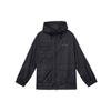 Originals Trefoil SS22 Solid Color Stand Collar Hooded Drawstring Sports Jacket Men Outerwear Black HS2025