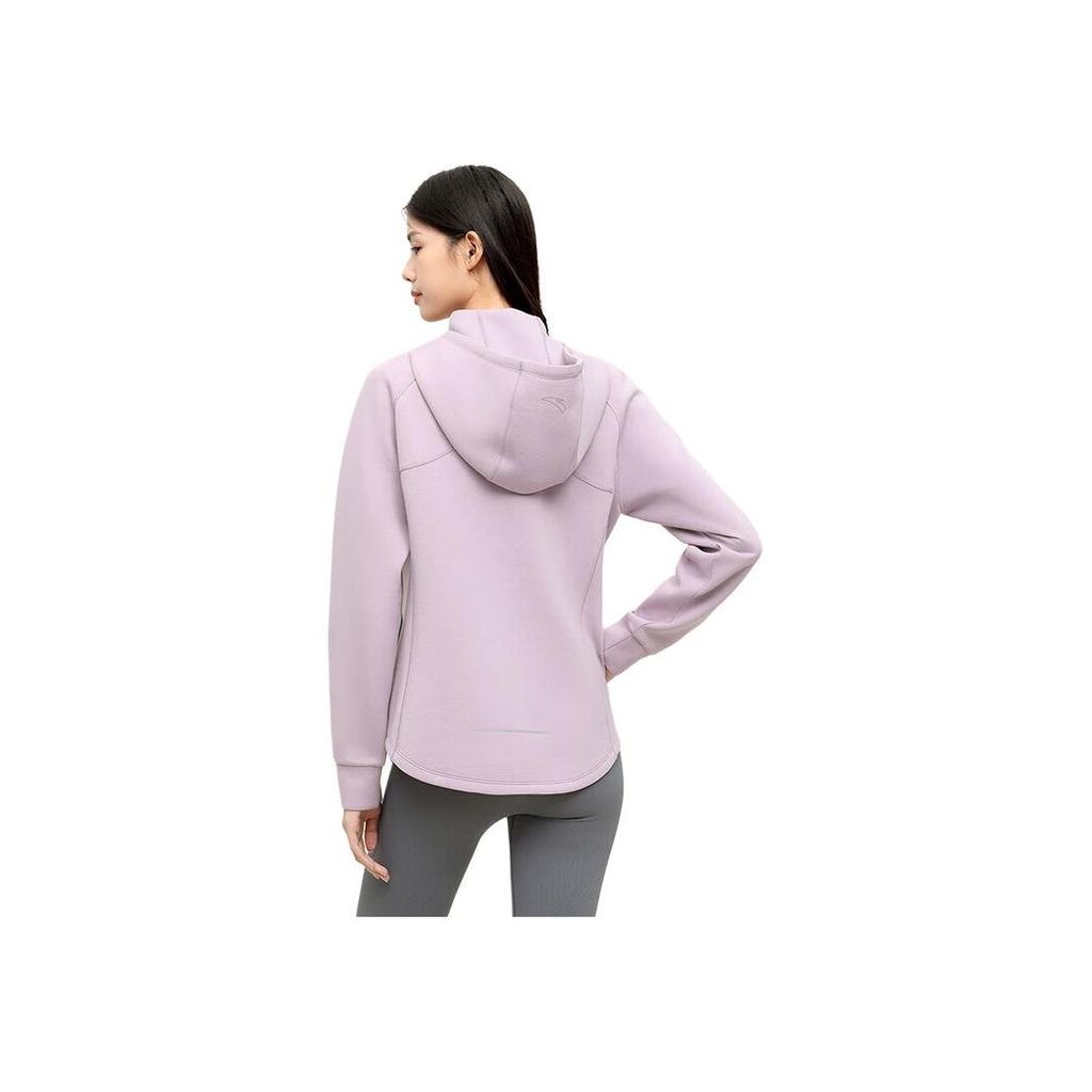 Anta Беговая серия однотонная ветровка с капюшоном спортивная куртка женская куртка жемчужно-фиолетовая 962415701-4