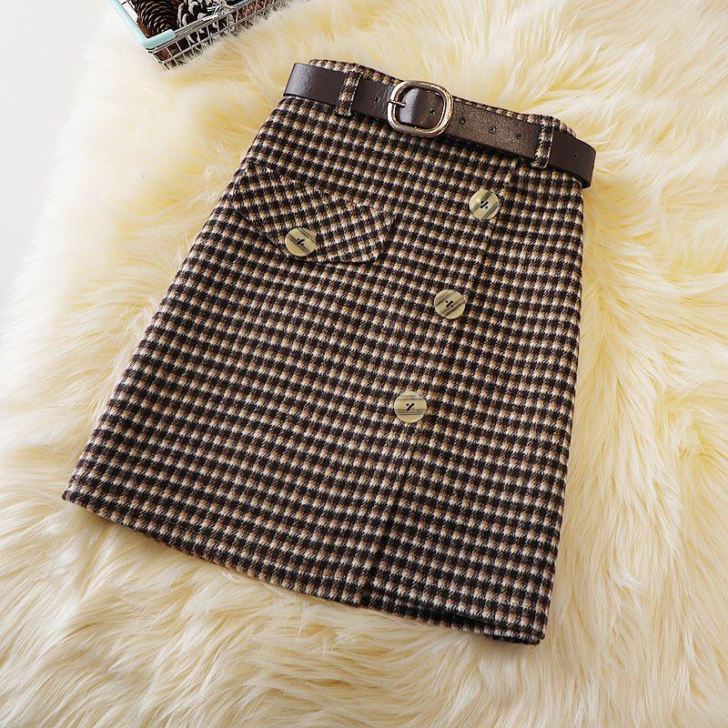 Женские короткие юбки в винтажном стиле в клетку, женские повседневные уличные юбки с высокой талией