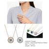 ZHOUYANG Pendants Necklace For Women Retro Blue Zircon Rose Gold Choker Chain Unusual Wedding Bride Jewelry N149