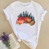 Graphic Tee Short Sleeve Summer Top Wild Animal Sweet Trend Cute 90s Print Ladies Female T Clothing Casual Women's Fashion T-shirt