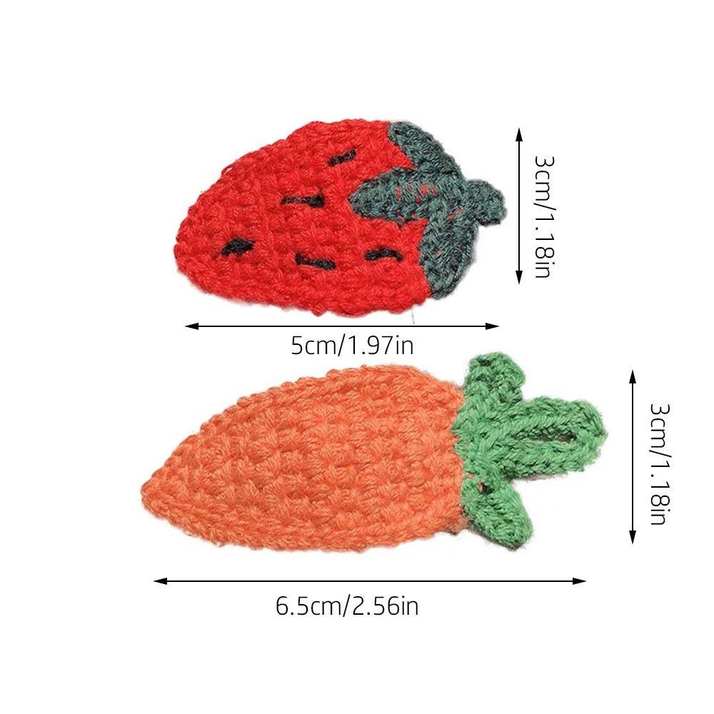 Knitted Plush Cartoon Fruit Hairclips Colourful Kids Hair Accessories Children's Hair Clip