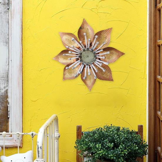 3D Металлический Цветочный Декор Стены Устойчивая к Погодным Условиям Прочная Железная Цветочная Стена