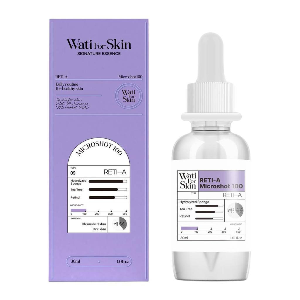 WATI FOR SKIN Skin Essence Microshot 100, 12 Types/ 30ml, Anti-Aging, Moisturizing, Korean Cosmetics, Kbeauty, Sample