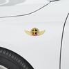 Delicate Car 3D Ornamental Waterproof Sticker Anti-rust Wing Crown National Flag 3D Emblem for Automobile