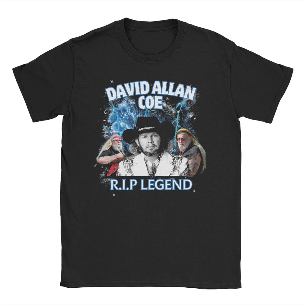 David Allan Coe T Shirt Unisex Women Pure Cotton Cool TShirt Round Collar Tees Short Sleeve Clothes Graphic Printed