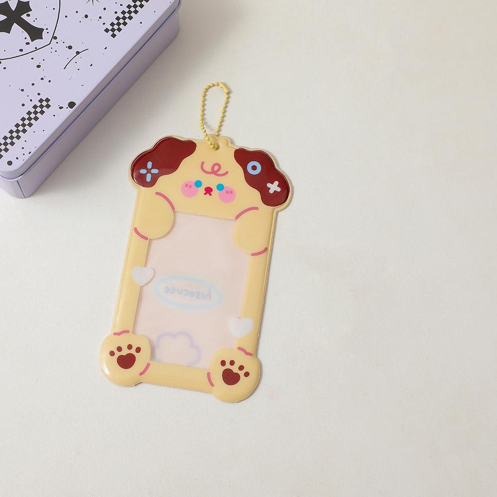 Милое мультяшное животное в Корейском стиле, диалоговое окно, рукав для карт, полупрозрачный 3-дюймовый фото Kpop Star, памятная карточка, держатель для карт