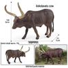 Cognitive Animal Model Toy: Dairy Cow, Buffalo, Yellow Cattle, Rhinoceros, Simmental Bull