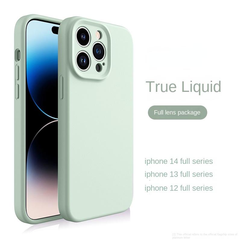 Жидкий силиконовый чехол для телефона Apple, чехол для IPhone 14 Pro Max 13 Pro 12 11, противоударный защитный чехол для объектива камеры, мягкие чехлы