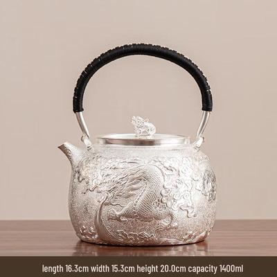 Серебряный чайник YiPan с ручкой-дугой