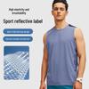 Мужская быстросохнущая спортивная майка без рукавов: Дышащий, Влагоотводящий Круглый Вырез для Летнего Фитнеса