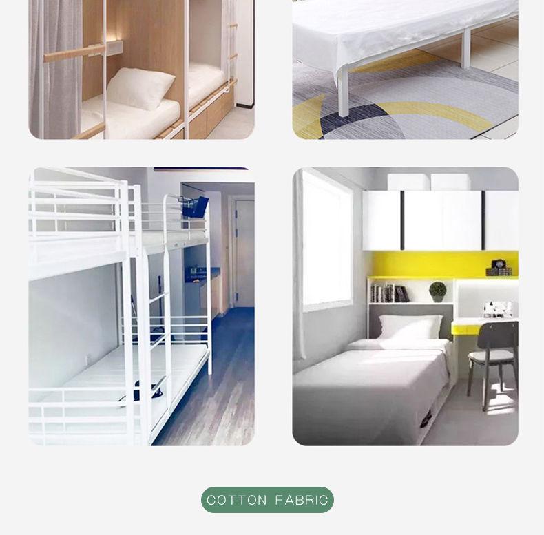 Хлопковый Белый Больничный Толстый Набор Простыней: Простыня, пододеяльник и наволочка для общежитий и государственного использования