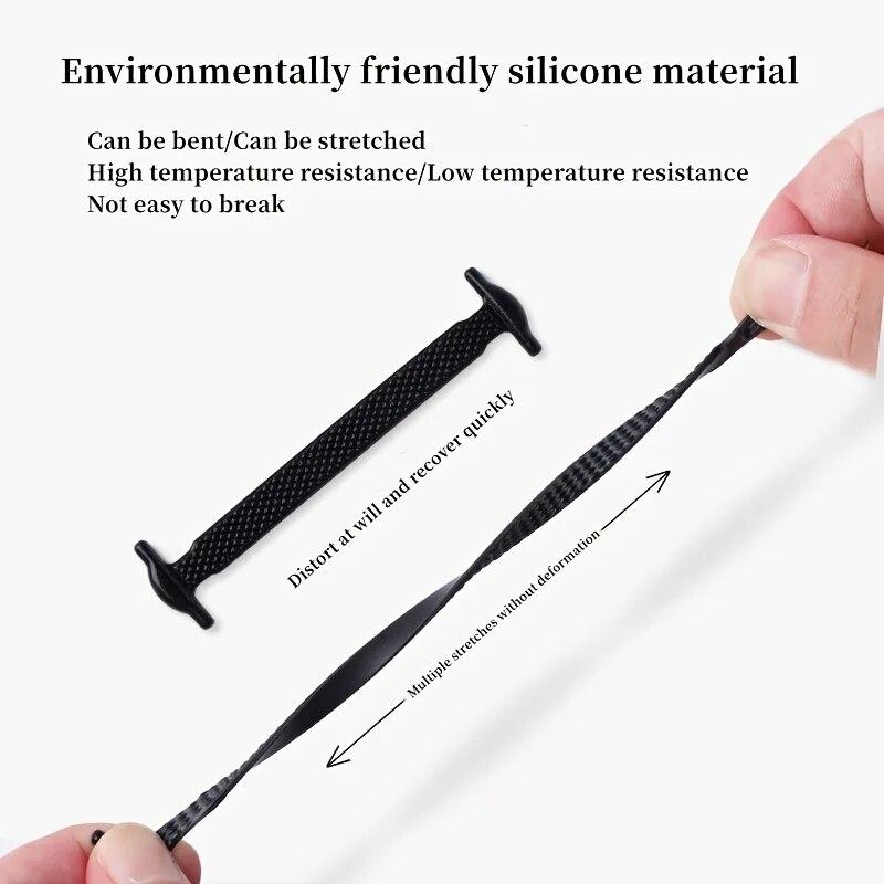 16 шт. силиконовых эластичных шнурков без завязок в форме буквы Т, набор ленивых шнурков для бега для взрослых, регулируемая удобная посадка, многоцветный