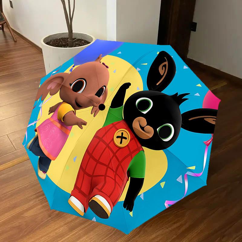 1PC elephant rabbit Automatic Open/Close Umbrella with Windproof, 8-Rib Sturdy Canopy, Durable Ribs, Fashionable Design,1228a
